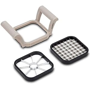 NAVA Misty Vegetable Cutter 10 x 10 cm Potato Cutter Apple Slicer with Two Inserts For Chips Fruit