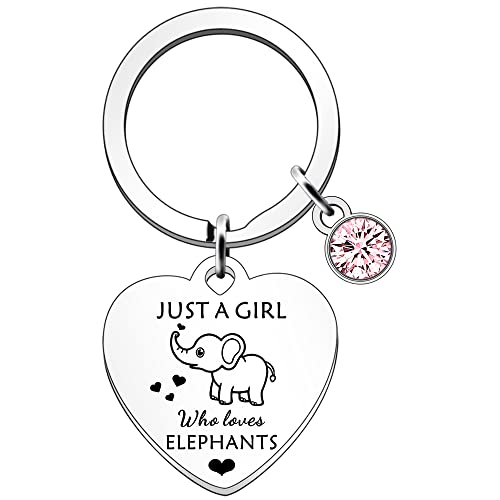 Elephant Gifts for Women Girls Elephant Keyring Keychain Elephant Lovers Gift Just a Girl Who Loves Elephants