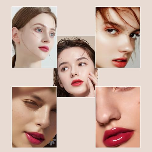 5 colors Lip Gloss Set, Waterproof and Sweat-Proof Lip Tint, High Colour Development, Easy to Apply Non-Stick Lip Stain For Women and Girls - Image 7