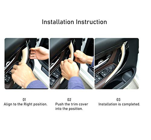 Image of Jaronx 2PCS Door Handle Covers For BMW 3 Series 4 Series Driver Side & Passenger Side Door Pull Handle Covers (For:BMW 320i,328i,330i,335i F30 /F31 and BMW 428i, 435i F32 /F36)(Black) | Driver Side &Passenger Side Door Pull Handle Covers (For BMW 320i,328i,330i,335i F30 /F31 and 428i, 435i F32 /F36)(Black)