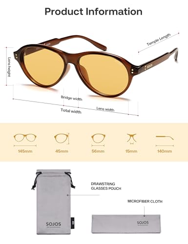 Image of SOJOS Retro Aviator Polarized Sunglasses for Women Men Vintage 70s Style UV Protection Womens Mens Shades SJ2701