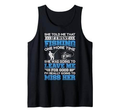 Design divertente per appassionati di pesca Canotta