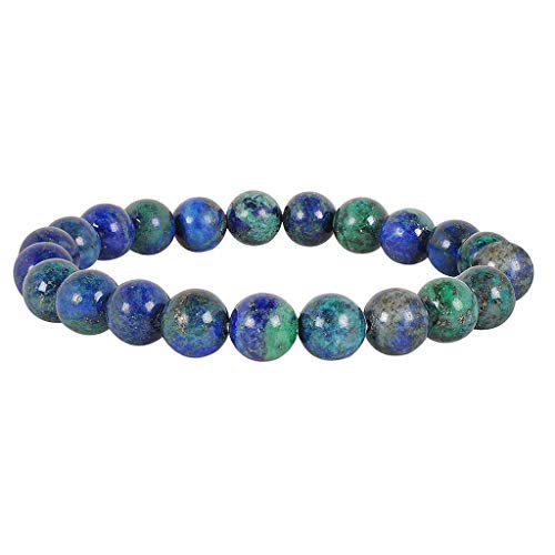Natural AAA Chrysocolla Bracelet Stretch Bracelet | 7-7.5â€ Length Chrysocolla Bracelet Gemstone Bracelet | Unisex Bracelet | 6mm Round Shape Beads |Men Beaded Bracelet