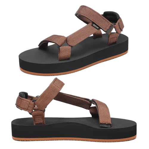 Image of Sport Walking Water Sandals for Women with Arch Support & Adjustable Straps Platform Sandals Women Height Increase