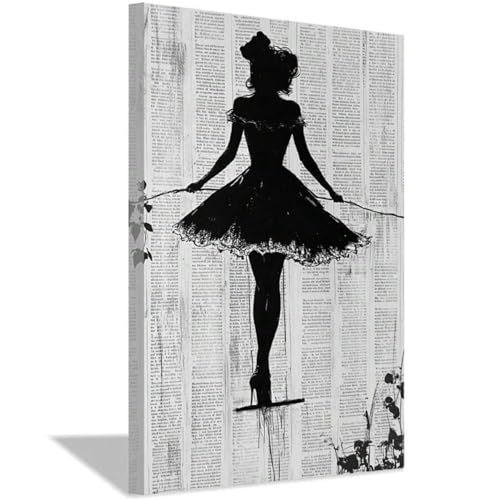 Impression sur toile fille abstraite 70x100 cm sans cadre pour salon