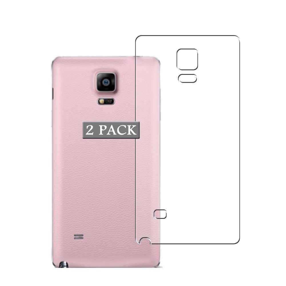 Vaxson 2-Pack Back Protector Film, compatible with Samsung Galaxy Note4 SM-910G Note 4 N910X N910F, TPU Guard Sticker Skin [Not Front Screen Protectors ] New