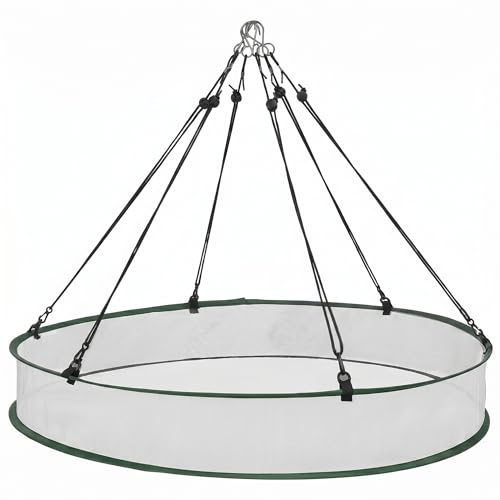 FoldTier 1 Pieces Universal Wild Bird Seed Catcher Hanging Hoop Platform Bird Seed Catcher Tray for Hummingbird Feeders Bee Feeder Outdoor Garden Accessories (30 Inch)
