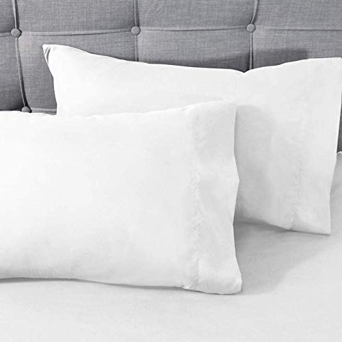 Image of YRM Bedding's Premium Collection Egyptian Cotton 600-TC 2-Piece (20 inchx36 inch) Inches Pillow Covers, White Solid