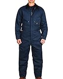 Walls Men's Twill Insulated Coverall, Navy, Large