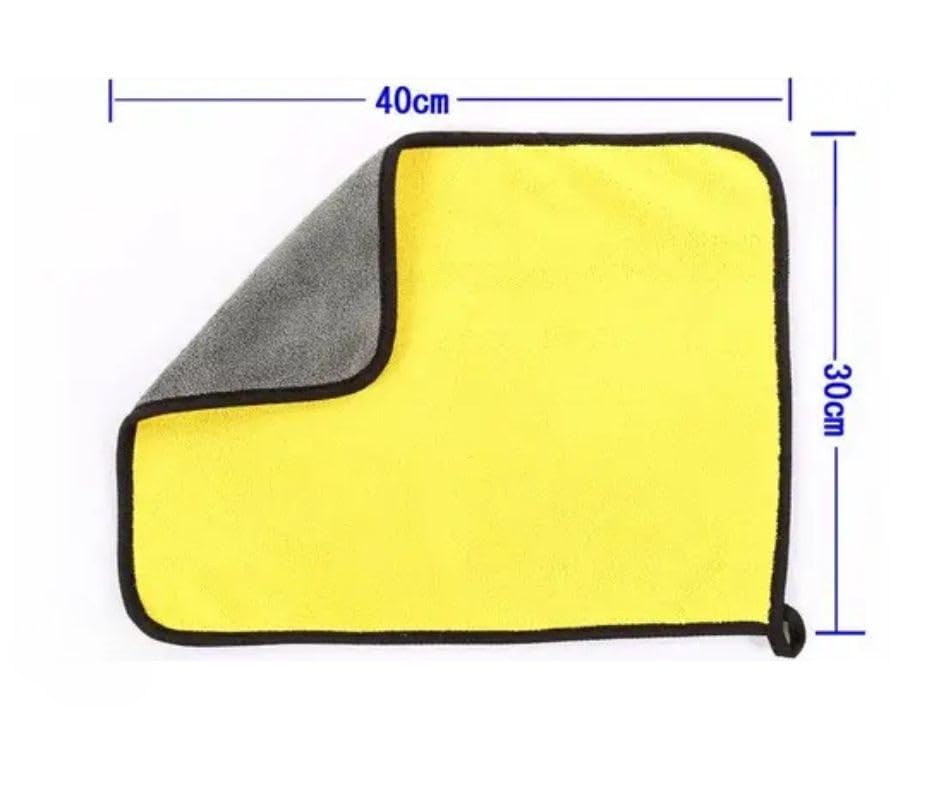 Image of RD TREND Microfiber Multipurpose Cleaning Towel 500 GSM Size-40x30 Cm | Ultra Soft, Super Absorbent, Quick Dry | Reusable Lint-Free Cloth for Car, Kitchen, Bathroom, Glass, Gym & Home (1 Pc,Yellow)