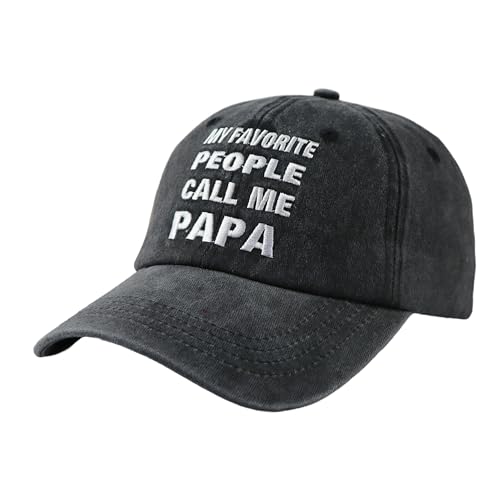 Image of My Favorite People Call Me Papa Hat, Dad Hats for Men, Adjustable Daddy Cotton Birthday Embroidered Baseball Cap