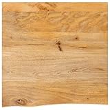 Homgoday Tischplatte mit Baumkante 60x60x3,8 cm Massivholz Mango Desktop Model370498