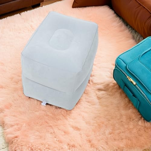Reposapiés inflable Healeved de 2 capas compresible de terciopelo suave 7
