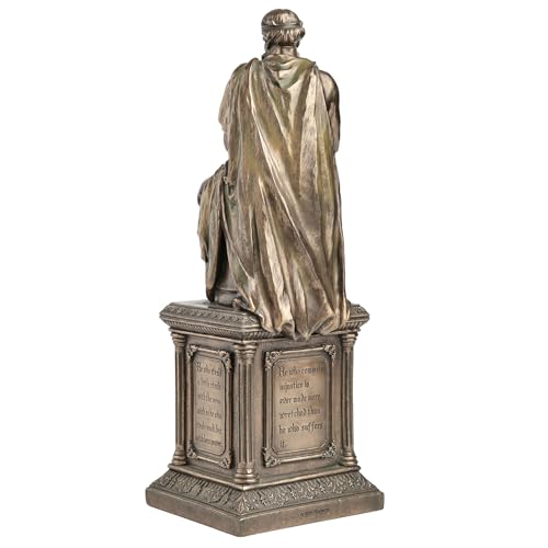 Estatua de Platón en resina con acabado bronce 11.88 pulg miniatura 7