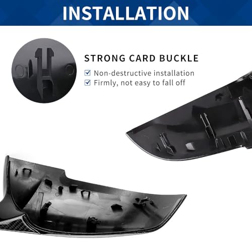 Real Carbon Fiber Mirror Caps Compatible with 3-Series F30 F31 F34 / 4-Series F32 F33 F36 / 2-Series F22 F23 / 1-Series F20 X1 E84 M2 F87 2PCS-Set - Image 8