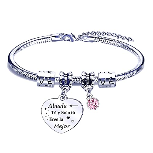 FGHJK Regalos Originales para Mujer Pulsera de Abuela Regalo Abuela Regalos Navidad Abuela " Abuela Tú y solo tú Eres la Mejor " Regalo Abuela Cumpleaños Ideas Regalo Abuela Regalo Aniversario Abuela Cover