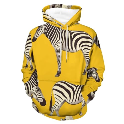 Sweat à capuche cheval noir et blanc pour homme et femme taille S