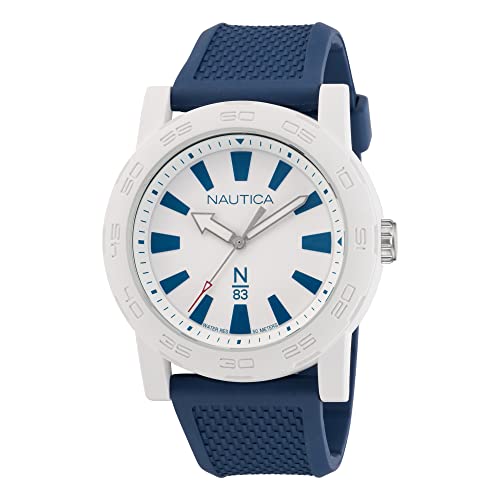 Nautica N83 Men's N83 Ayia Triada Blue Wheat PU Fibre Strap Watch (Model: NAPATF201)