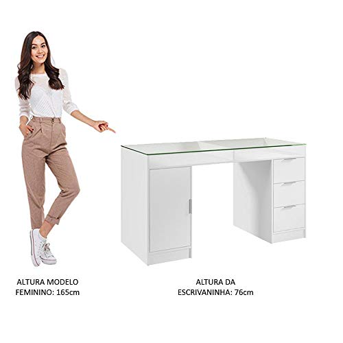 Escrivaninha 1 Porta e 3 Gavetas Madesa Chicago