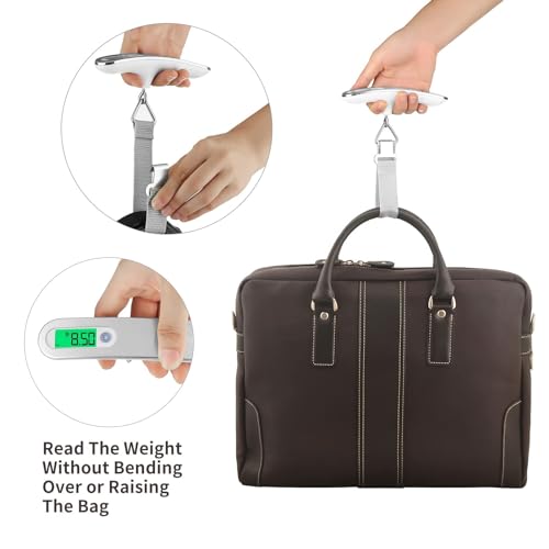 SHANJE Luggage Weight Scale for Suitcases 110 Lbs World Cup Travel Accessories High Precision Travel Digital Hanging Scales 50kg (Silver)