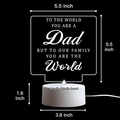 Dad Gifts from Daughter Son - Dad Birthday Gifts Idea Night Light, Father's Day Thanksgiving Christmas Birthday Gifts for Dad, Daddy Gifts Engraved Night Lamp Presents for Dad Step Dad