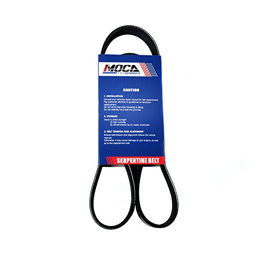 Image of MOCA 6PK1195 Drive Belt for 85-08 Audi TT Quattro Chrysler Sebring & Ford Escort & Mitsubishi Eclipse 1.8-3.8L