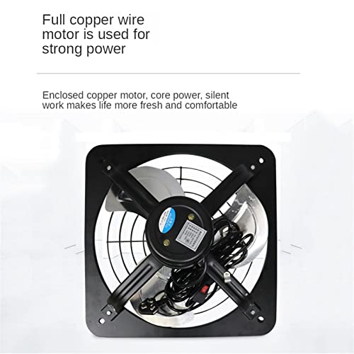 Extractor de ventilación potente industrial 10 pulgadas ventilador de ventilación axial de metal para baño y cocina, 45W, negro miniatura 6