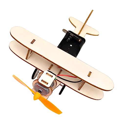 ERINGOGO 1 セット 飛行機モデル パズルのおもちゃ 教育DIY パズルおもちゃ 発達玩具 組み立て飛行機の 木製組み立て模型 DIYの木製かんなを組み立てる キット