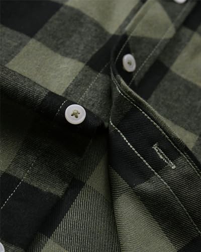 Image of Alimens & Gentle Men's Button Down Regular Fit Long Sleeve Plaid Flannel Casual Shirts