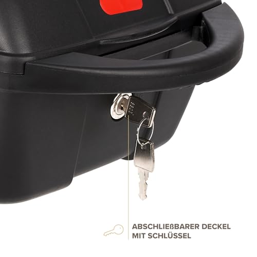 POLISPORT 8870100002 – 11L Hinterrad-Fahrrad-Topcase, abschließbar und wasserdicht, robuster Gepäckkoffer für Fahrräder, passend für MIK & MIK-HD SnapLock, schwarz
