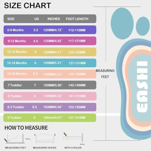 Eashi Baby Shoes Girls Boys Breathable Baby Sock Shoes With Non Slip Soft Rubber Sole Infant First Walking Sneaker Toddler Slipper Lightweight 9-12 Months Black thumb #1