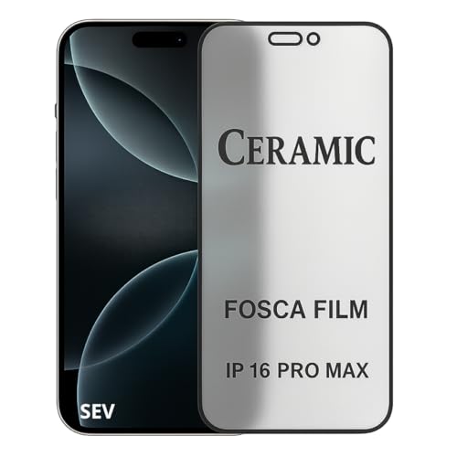 Película Cerâmica Fosca 9D Premium Compativel Com iPhone 16 Pro Max, Anti-Reflexo, Anti-Impacto, Proteção Total, Acompanha Kit de Limpeza