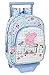 Safta Mochila Infantil de Peppa Pig Urban Farmer con Carro 705, 260x110x340 mm, Azul Claro/Multicolor