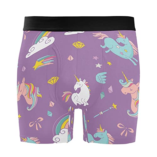 Ropa interior elástica y calzoncillos bóxer para hombre cómodos de nube arcoiris
