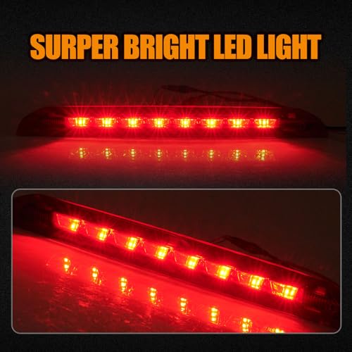 Image of Third 3rd Brake Light LED for 2013-2018 Ford Escape, High Mount Rear Brake Lights Assembly for 13-18 Escape, Waterproof Center Cab Lamp Stop Light (Red)
