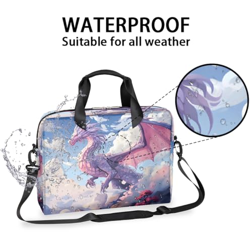 Maletín para laptop 15.6-16 pulg rosa con diseño dinosaurio miniatura 3