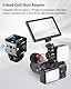 UTEBIT Triple Cold Shoe Adapter mit 1/4 Gewindebohrung, Blitzschuhadapter aus Aluminium mit Arca-Swiss Positionierungsloch für Licht, LED-Monitor, Mikrofon, Audiorecorder, Studioblitzhalterung