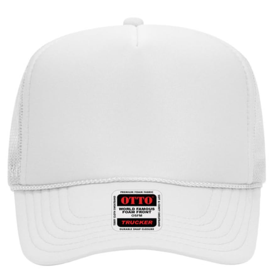 Image of Otto Cap 5-Panel High Crown Mesh Back Trucker Hat