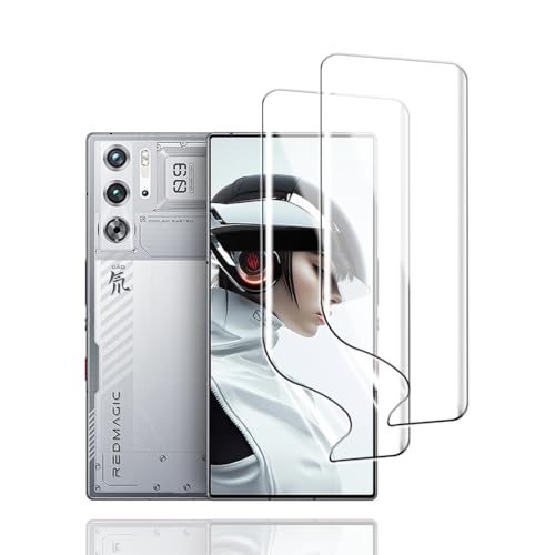 KoasVonson Películas de Hidrogel para Nubia Red Magic 9 Pro/Red Magic 9 Pro+, 2 Piezas Protectores de Pantalla de TPU Flexible HD Transparente, Compatible ID de Huellas Digitales [no vidrio templado]