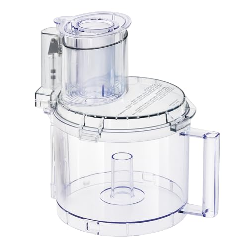 DLC-005AGTXT1 Replacement Food Processor Work Bowl, Contain: Pusher DLC-2014PT1, Small Pusher DLC-2014SPT1-1, Bowl Cover DFP-14NWBCT1 Fits All Cuisinart DFP-14 Models, 4-Piece Work Bowl Assembly Kit