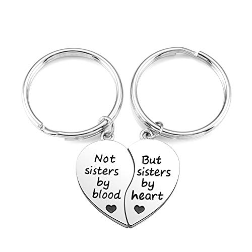 PESOENTH Best Friend Keychains for Teen Girls,2pc Heart Puzzle Friendship Keychains Jigsaw Keyrings for Women BBF Friends Birthday Christmas Gifts