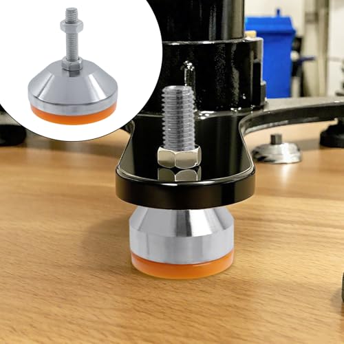 Image of M8x50mm Leveling Feet, 2200 lb Capacity Heavy Duty Adjustable Swivel Furniture Glides, 2.33 Inch Anti-Slip Base, Rubber Feet Levelers for Table, Shelves, Workbench, Cabinet, Machine, 4Pcs