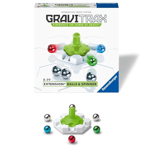 Ravensburger - Gravitrax Espansione Balls & Spinner | Pista Biglie Con 2 Pezzi | Rompicapo Bambini Con Le Biglie | Giochi Bambino 8 Anni Maschio | Giochi Per Bambini Compatibili Con Tutti I Gravitrax