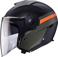 CABERG HELMET SOHO ZEPHYR MATT BLACK/MILITARY GREEN/ORANGE S – Ansicht 2