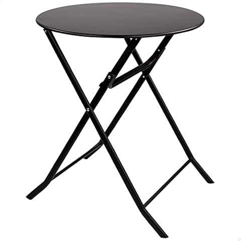 Mesa redonda plegable Aktive Garden 61047 negra Cover