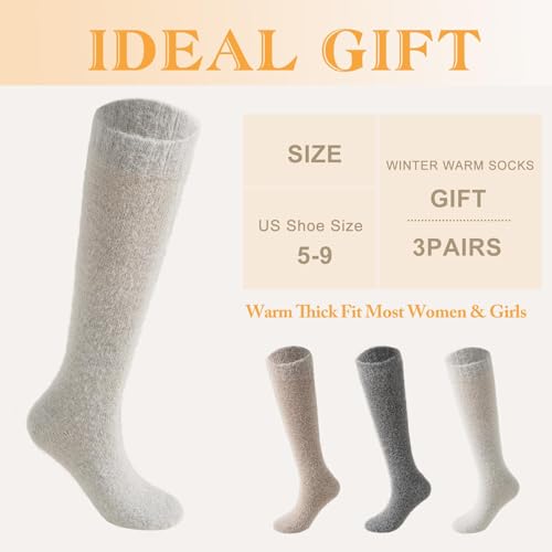 Image of SISOSOCK 5 Pairs Fuzzy Soft Cozy Comfortable Socks for Women, Casual Sleep Comfy Socks, Perfect Warm Winter Gifts for Women