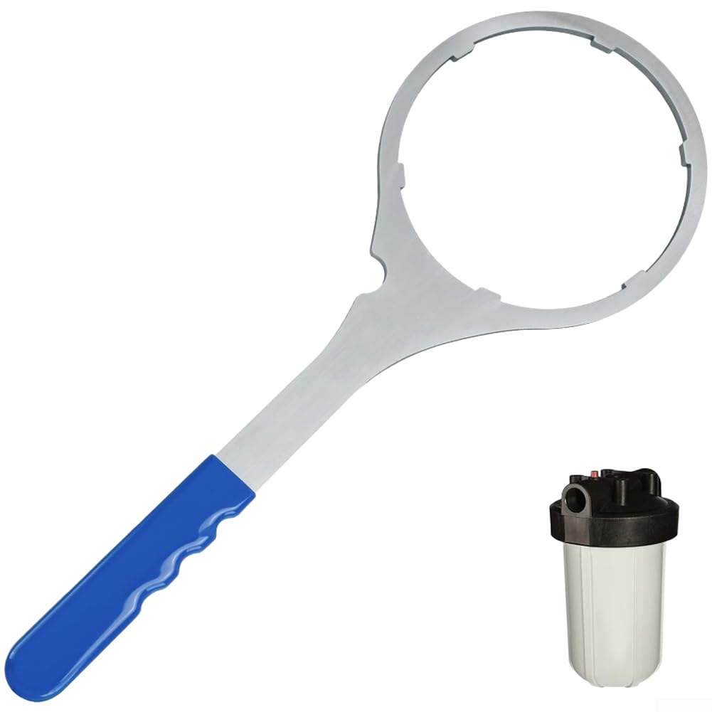 Heavy Duty Filter Housing Wrench 6 Inch for Keystone For Pentek Other Brands, 45 Steel Plumbing Tool with Ergonomic Handle, Cartridge Housing Removal Key for