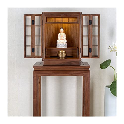 Handgefertigter Tempel 38-48 nordamerikanischer schwarzer Nussbaum, wandmontierter buddhistischer Nischen-Hängeschrank, Gott des Reichtums, Guanyin-Tischplatte, Nischen-Versorgungsplattform, bud 6 Handgefertigter Tempel 38-48 nordamerikanischer schwarzer Nussbaum, wandmontierter buddhistischer Nischen-Hängeschrank, Gott des Reichtums, Guanyin-Tischplatte, Nischen-Versorgungsplattform, bud