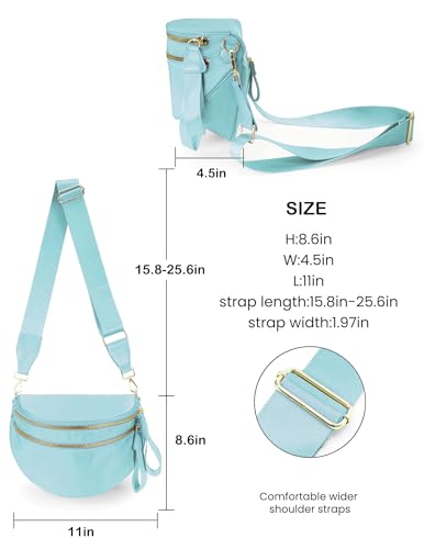 Image of FEIBOON Spacious Nylon Crossbody Bag Bum Bag Handbags Wallets Purses Trendy Shoulder Bag for Women