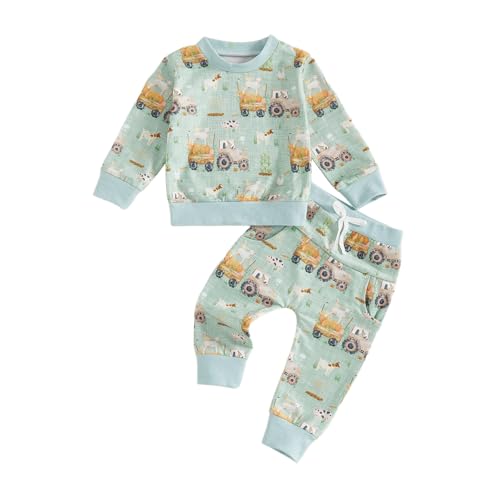 Image of CIYCUIT Toddler Baby Boy Clothes Long Sleeve Sweatshirt Pants Set Fall Winter Outfits